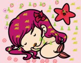 Sirenita chibi durmiendo