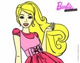 Barbie con su vestido con lazo