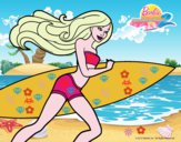 Barbie corre al agua