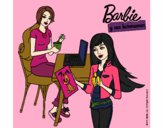 Barbie y su hermana merendando