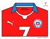 Dibujo Camiseta del mundial de fútbol 2014 de Chile pintado por Luke