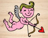 Cupido contento con flecha