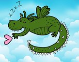 Dragón infantil durmiendo