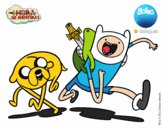 Dibujo Finn y Jake pintado por KERSTING