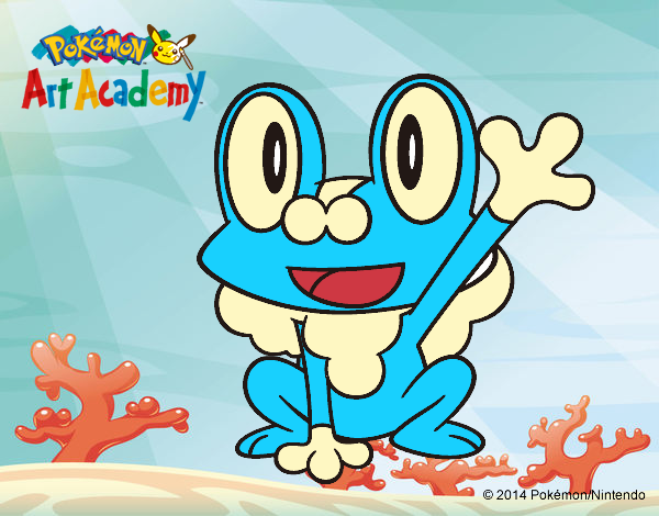 Froakie saludando