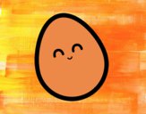 Dibujo Huevo de gallina pintado por helio