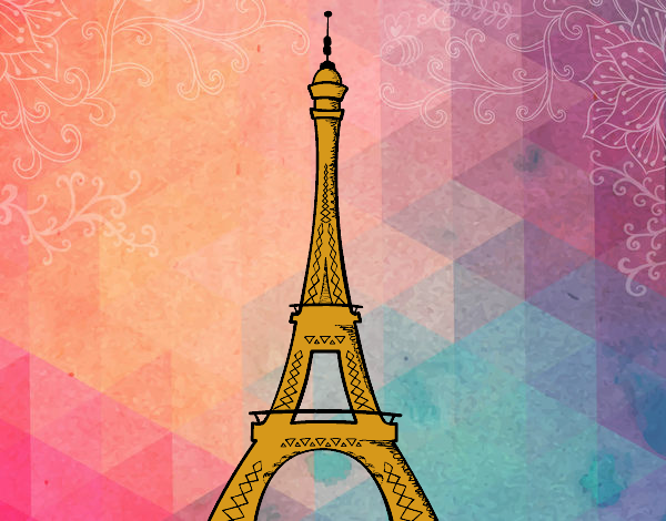 Dibujo La torre Eiffel pintado por helio