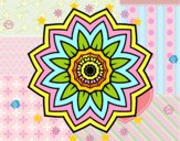 Dibujo Mandala flor de girasol pintado por pristila