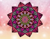 Dibujo Mandala frutal pintado por alessand