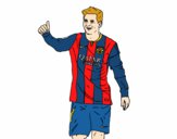 Dibujo Messi Barça pintado por FABRIZIO2