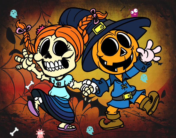 Miércoles y Jack-o-lantern