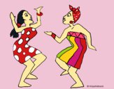 Dibujo Mujeres bailando pintado por LunaLunita