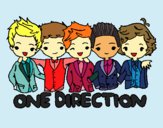 Dibujo One direction pintado por delu