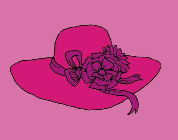 Sombrero con flores