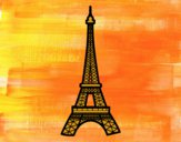Dibujo Torre Eiffel pintado por helio