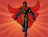 Dibujo Un Super héroe volando pintado por queyla