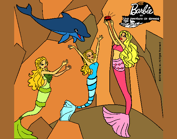 Barbie sirena y el tesoro de rubies.