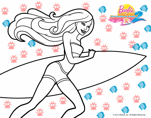 Barbie corre al agua