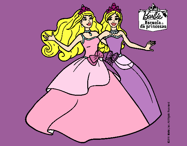 Barbie y su amiga súper felices