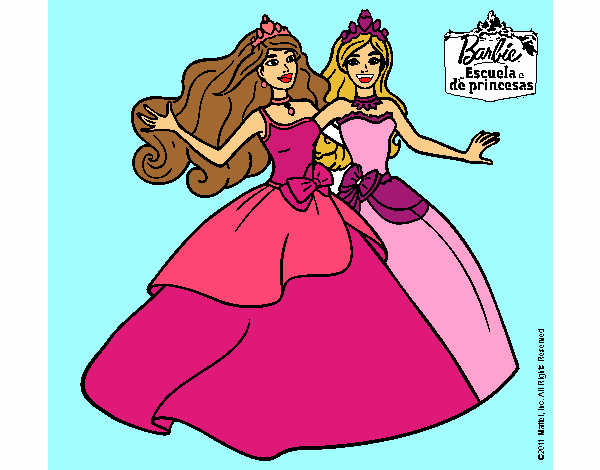 Barbie y su amiga súper felices