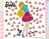 Dibujo Barbie y su colección de zapatos pintado por victorys