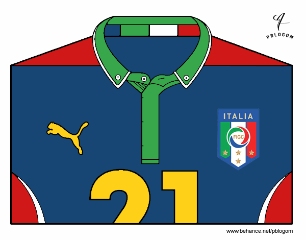 Camiseta del mundial de fútbol 2014 de Italia