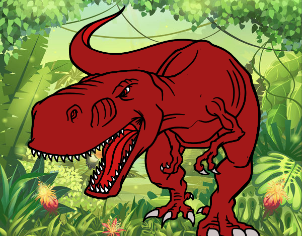 Dibujo Dinosaurio enfadado pintado por jhonalex
