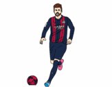 Gerard Piqué en el campo