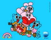 Gumball y amigos contentos