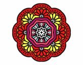 Dibujo Mandala mosaico modernista pintado por odopop