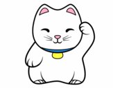 Maneki-neko blanco