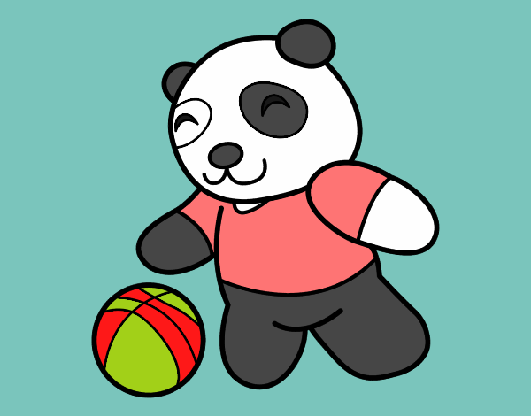 Panda con pelota