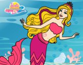 Dibujo Sirena nadando pintado por victorys