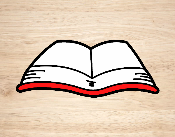 Dibujo de emoji de libro abierto para colorear