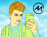 Dibujo Abraham Mateo selfie pintado por anyinatali