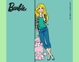 Barbie con cazadora de cuadros