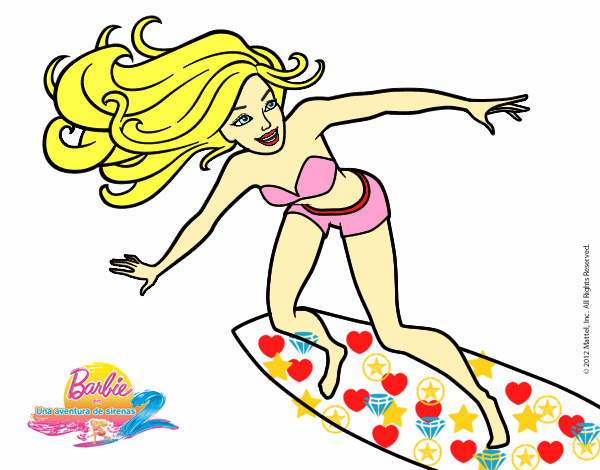 Barbie con su tabla