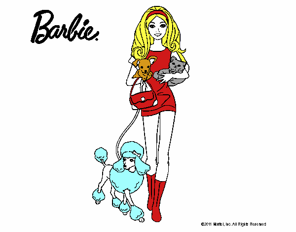 Barbie con sus mascotas