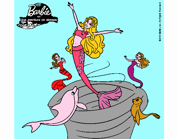 Barbie sirena contenta