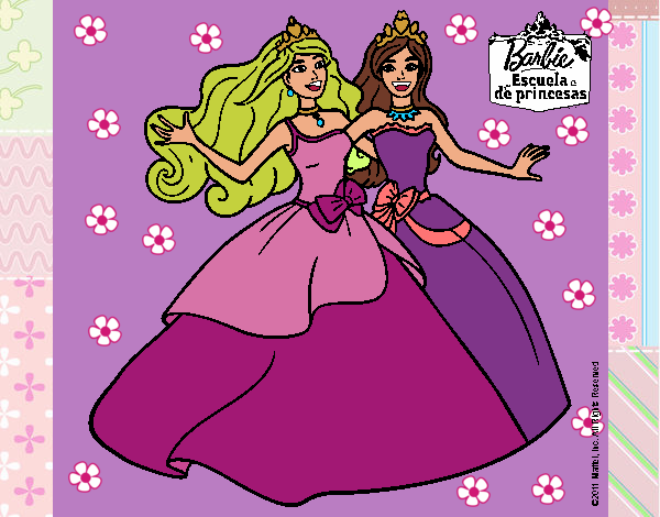 Barbie y su amiga súper felices