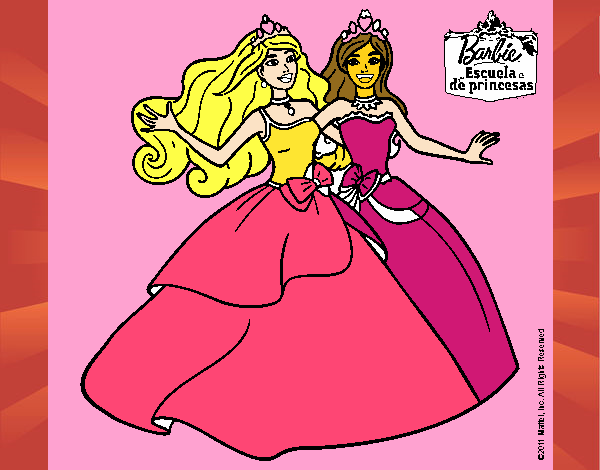 Barbie y su amiga súper felices