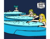 Barbie y sus amigas en el jacuzzi