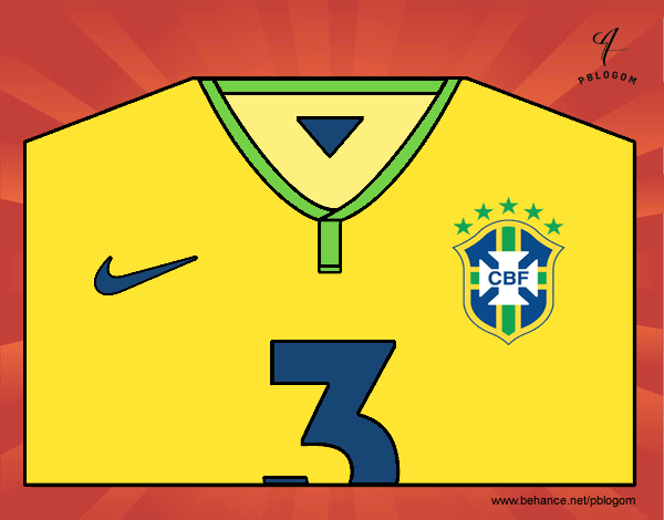 Dibujo Camiseta del mundial de fútbol 2014 de Brasil pintado por jhonalex
