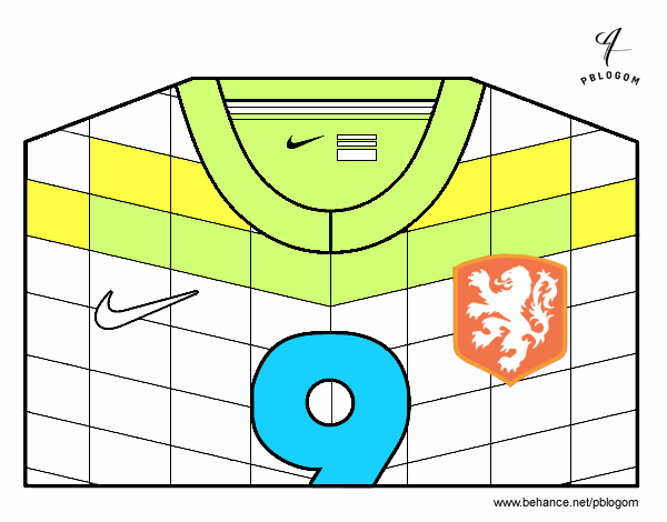 Camiseta del mundial de fútbol 2014 de Holanda