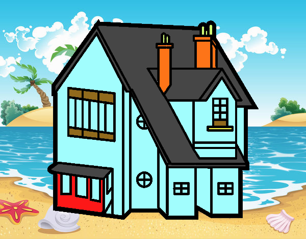  Dibujo de casa en la playa pintado por en Dibujos.net el día