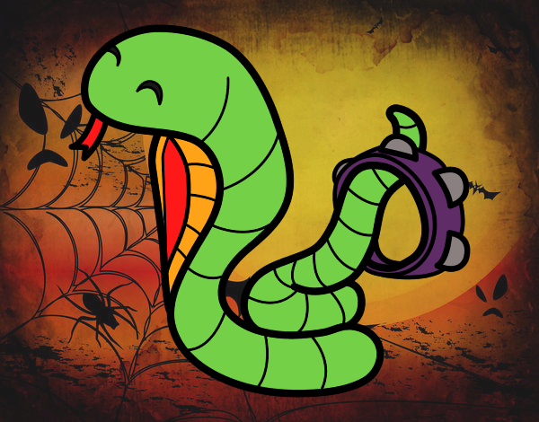 Dibujo Cobra con pandereta pintado por jime345