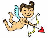 Cupido contento con flecha