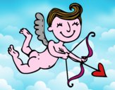 Cupido contento con flecha