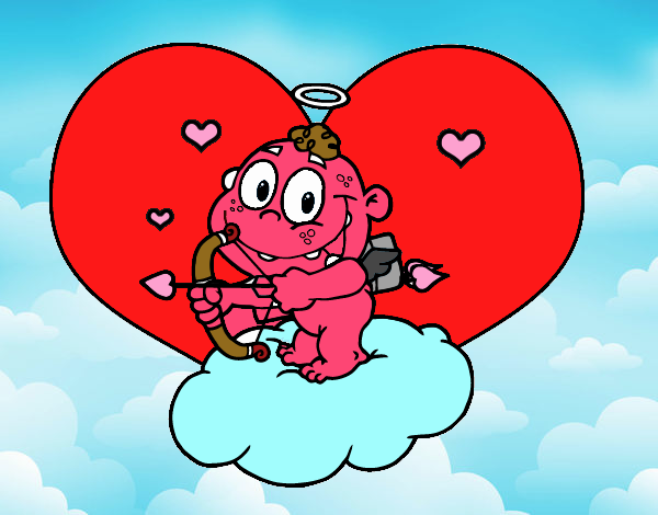 Cupido y corazón