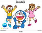 Dibujo Doraemon y amigos pintado por lucia11m